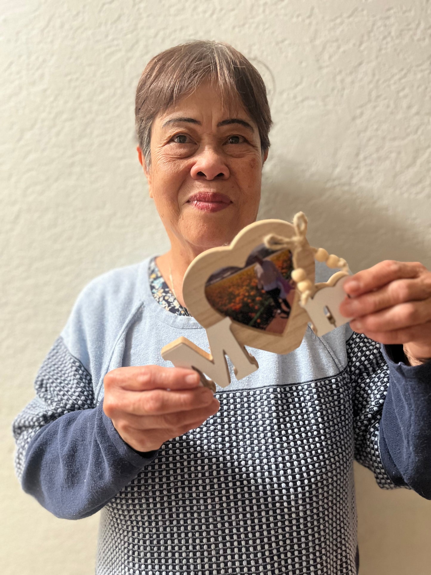 Customize Photo Wood Photo Display “Mom”